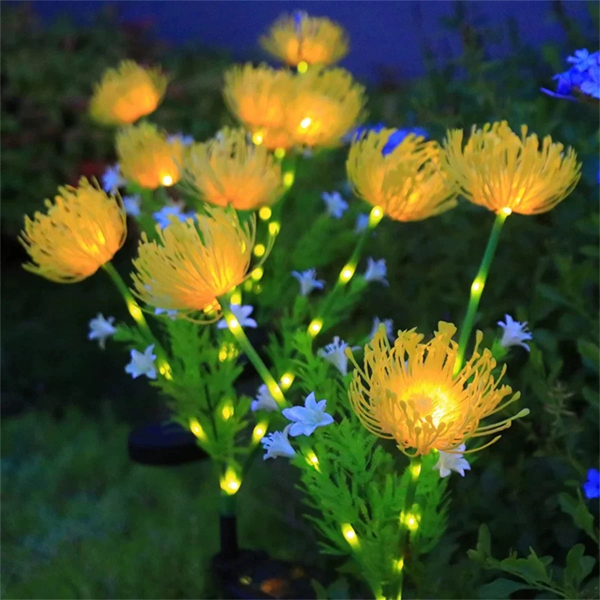 Solar LED Flower Ground Stake Lights – Garden & Courtyard Decor