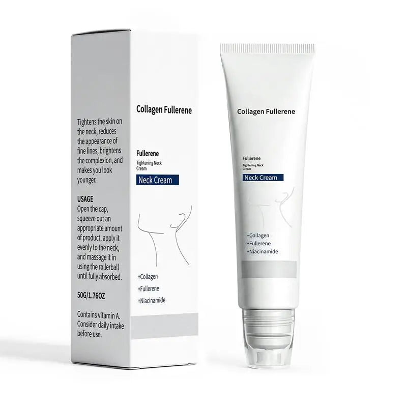 Collagen Neck Cream 50g With Roller Applicator Nourishing Skin Daily Neck Care Deeply Hydrating Moisturizer For Smoothing Skin Peaceful Pleasures Health and Wellness Smoothing