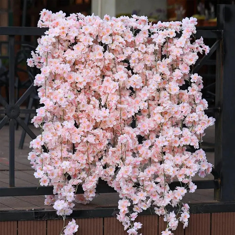 Silk Cherry Blossom Artificial Vine for Wedding & Home Décor