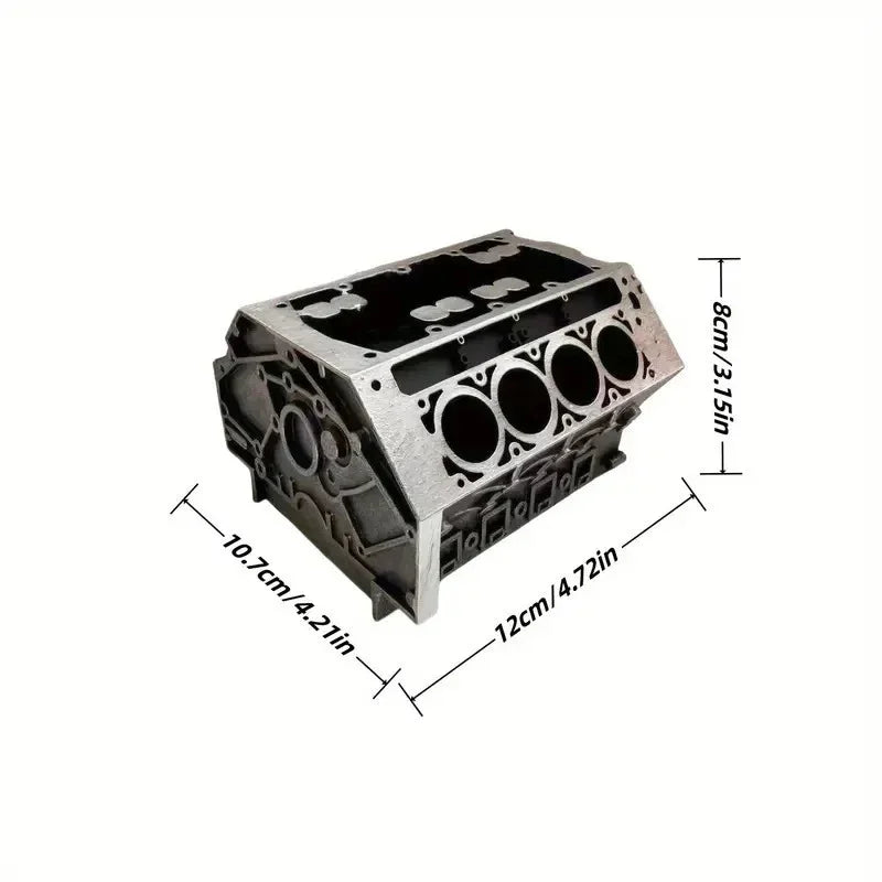 Creative Engine Block Desk Organizer Business Card Pen Holder Perfect Gift for Car Enthusiasts Resin Construction Peaceful Pleasures Health and Wellness Kj001-49