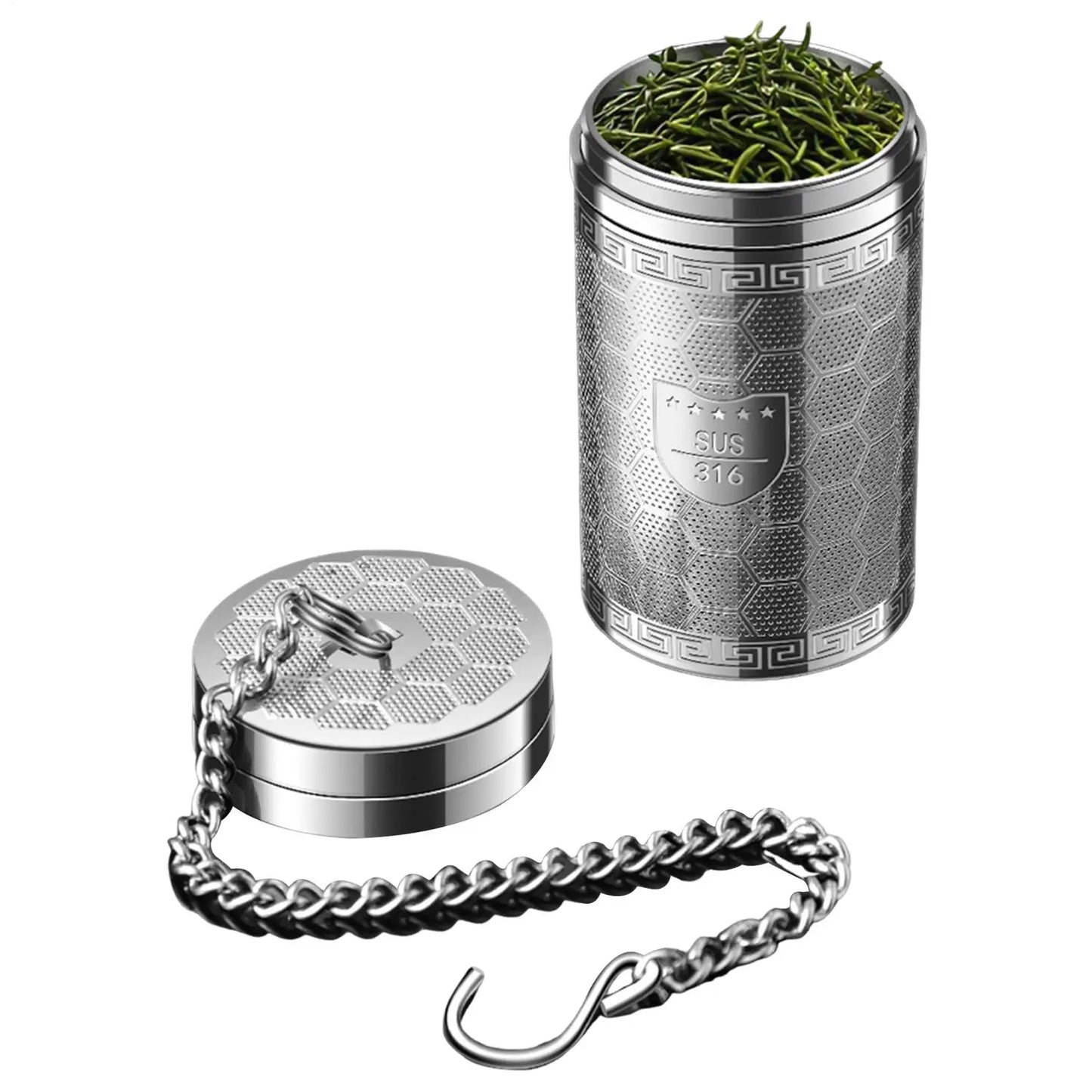 Stainless Steel Tea Infuser – Extra Fine Mesh & Chain Hook
