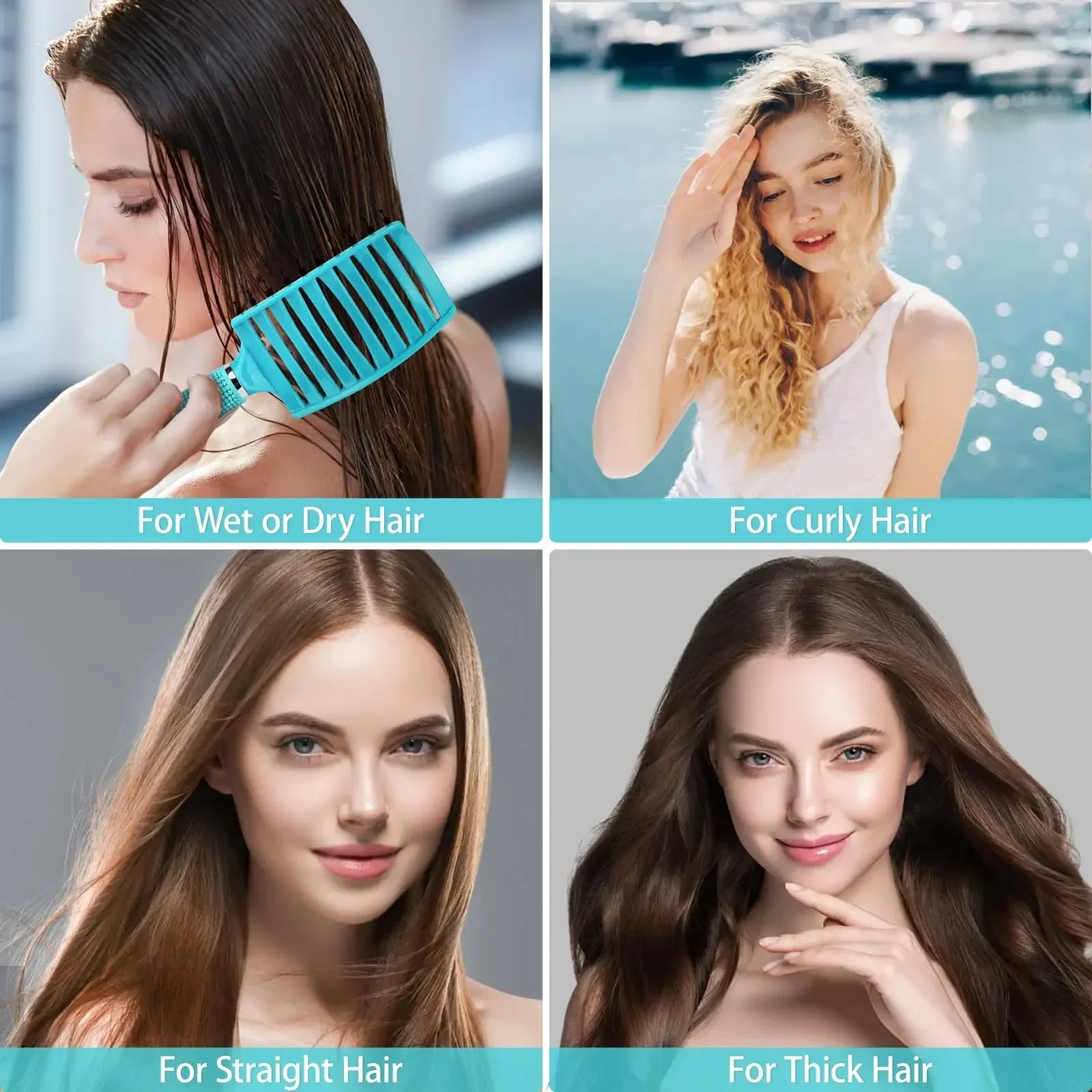 2026 Wet Detangling Hair Brush Bristle & Nylon Comb Curly Hair Styling Tool Portable Salon Massage Hairdressing Accessories Peaceful Pleasures Health and Wellness