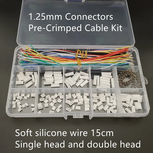 1.25mm Pitch Connectors with Pre-Crimped Soft Silicone Cables Compatible with JST PicoBlade 1.25mm for Pixhawk 15cm Wire Peaceful Pleasures Health and Wellness Default Title
