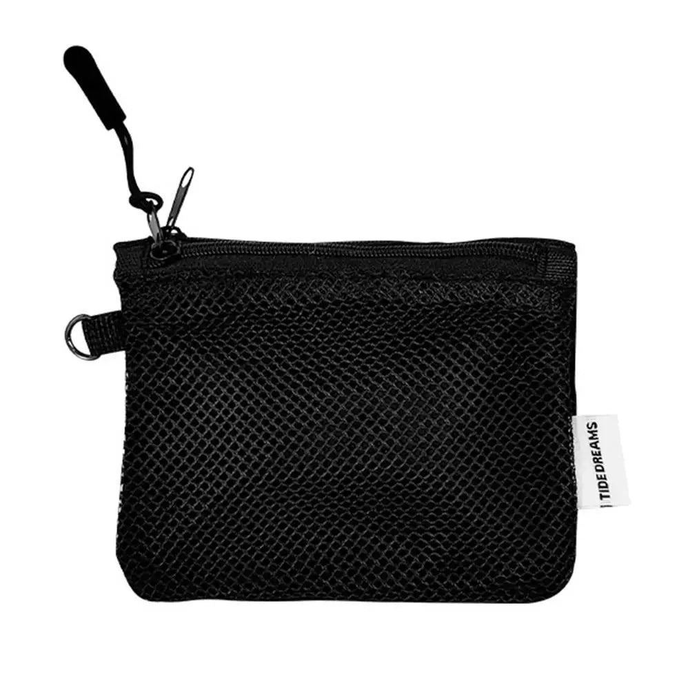 Dual-Layer Mesh Travel Makeup Bag – Mini Zipper Organizer