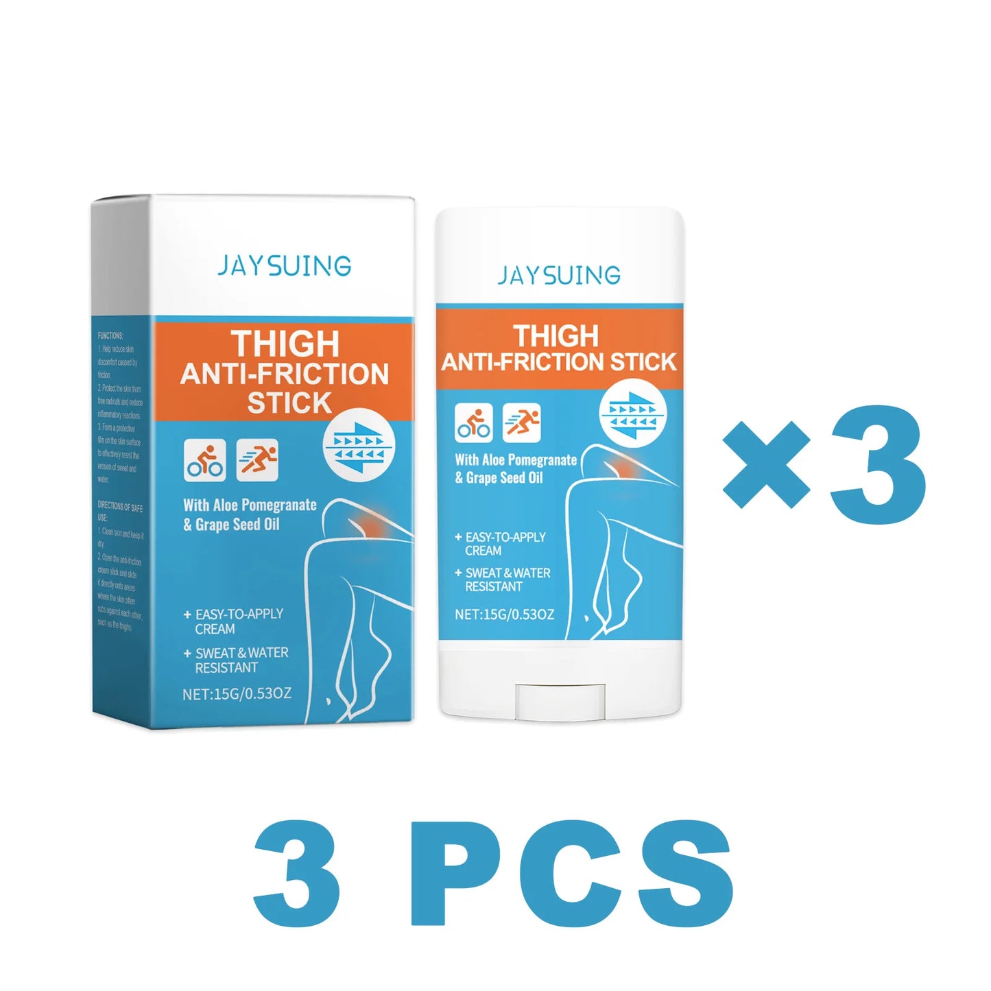 Jaysuing Anti-Friction Cream Stick | Thigh Chafe Guard 15g