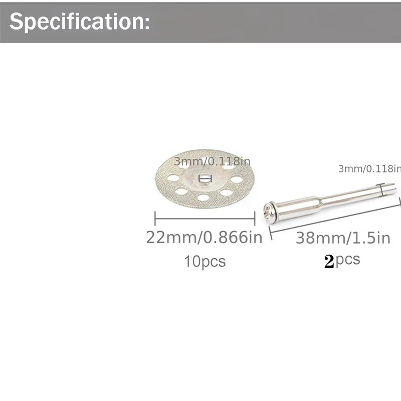 Diamond Cutting Disc Grinding Wheel Mandrel Metal Rotary Tool