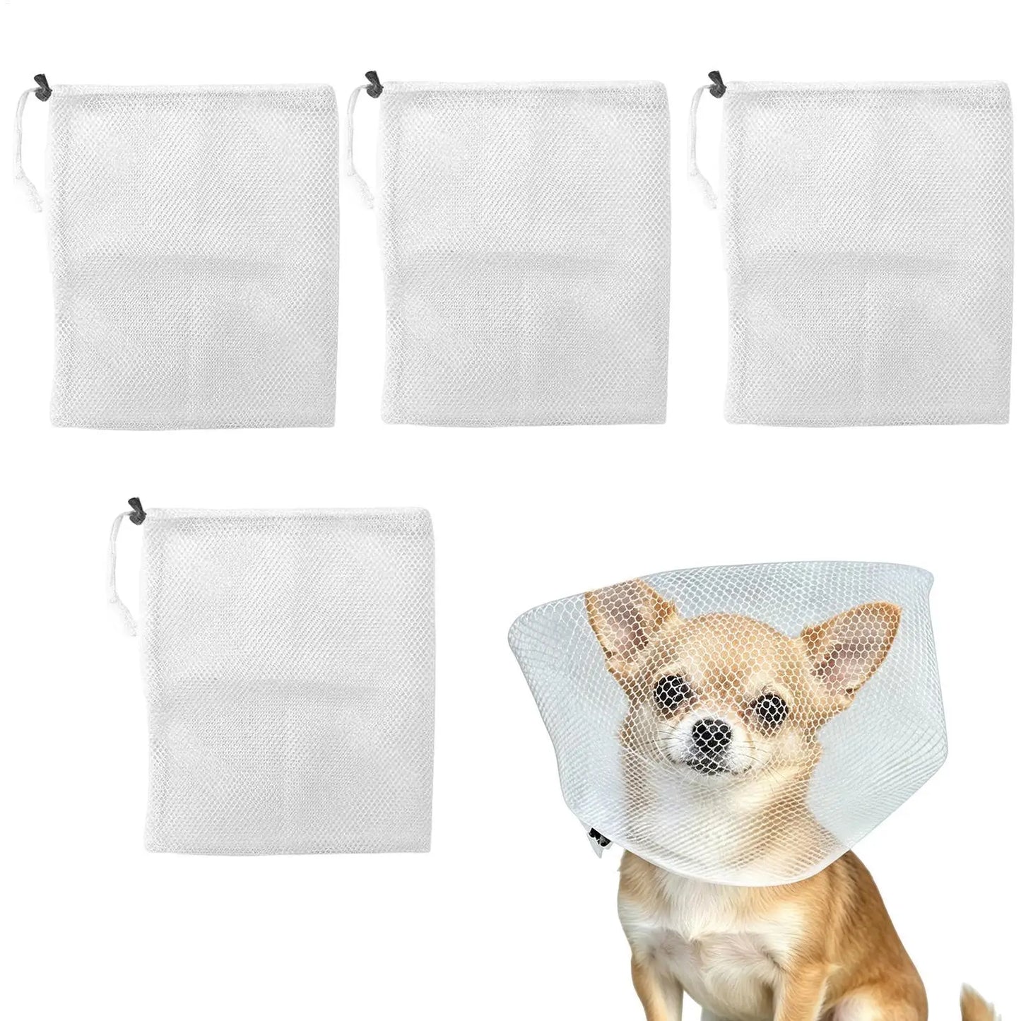 4-Pack Adjustable Breathable Mesh Dog Face Guard | S & M Dogs