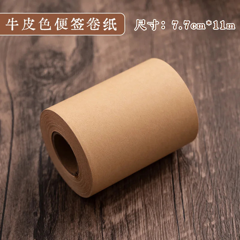 Retro Wooden Memo Pad Holder – Hangable Roll Paper Notebook