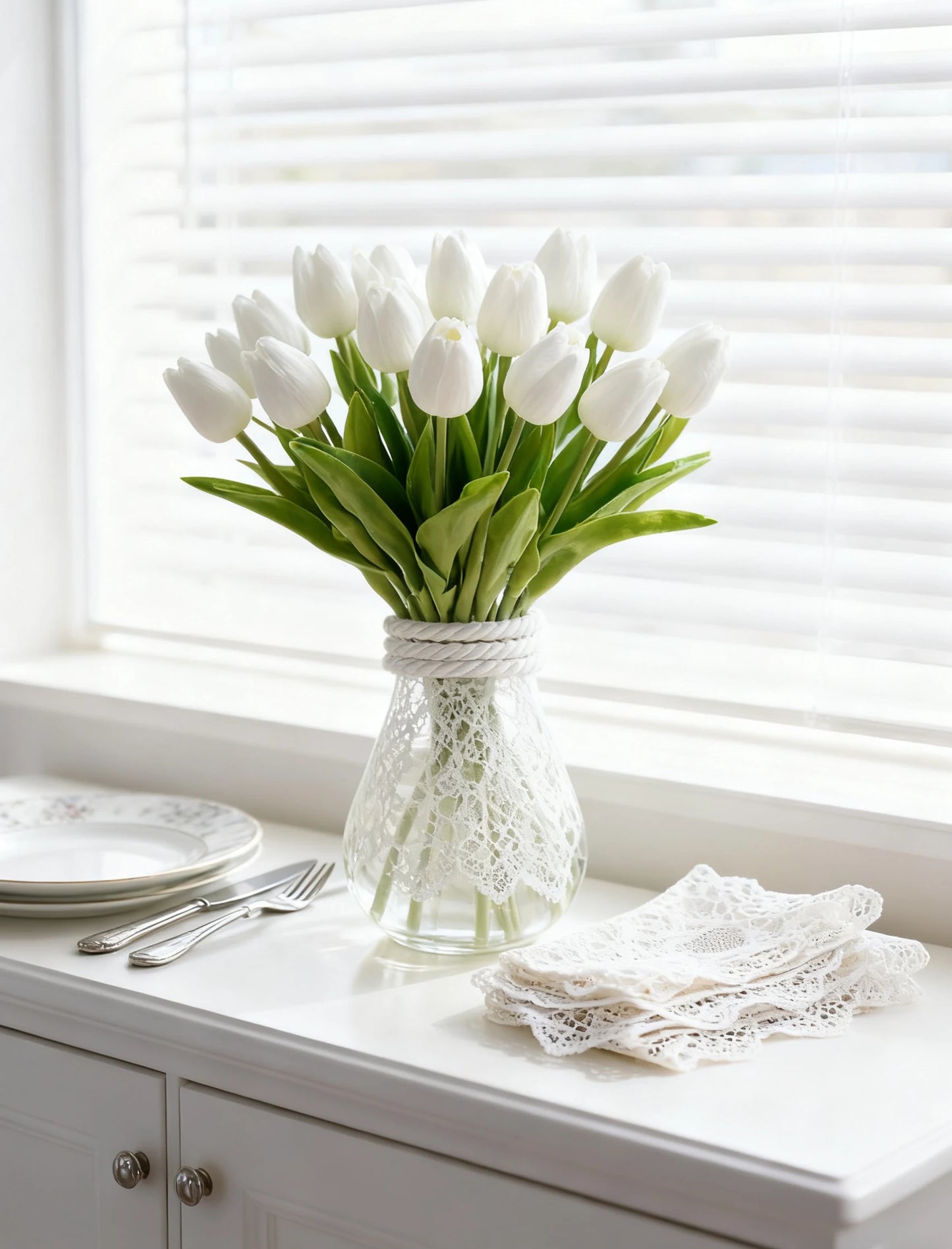 Artificial Tulip Flowers Bouquet 3/5pcs – Wedding & Home Decor
