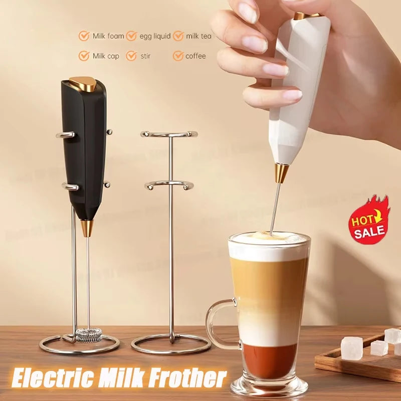 3-in-1 Wireless Electric Milk Frother Handheld Coffee Foam Maker Battery Powered Fast 15s Frothing Suitable For Lattes Peaceful Pleasures Health and Wellness