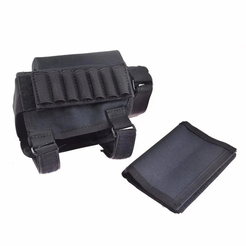 Cartridge Bag Tactical 2-in-1 gun holderTactical Buttstock Shotgun Rifle Stock Ammo Portable Pouch Molle Cartridge Holder Gun Peaceful Pleasures Health and Wellness