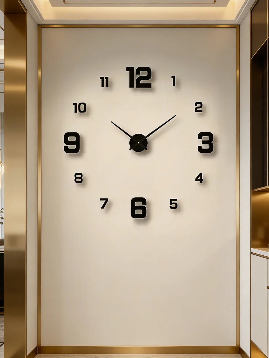 Large 3D Wall Clock Luminous Classic Wall Clocks DIY Digital Clock Wall Watches Stickers Silent Clock for Home Living Room Table Peaceful Pleasures Health and Wellness