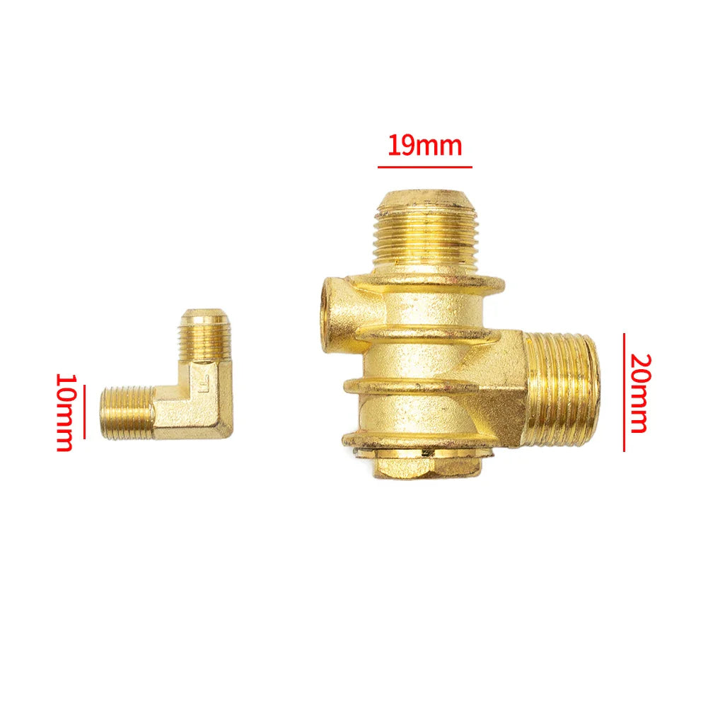 3-Port Male Thread Check Valve – Zinc Alloy Air Compressor Fitting