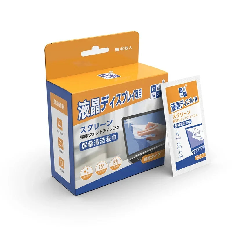 40-Pack Disposable Screen Cleaning Wipes – Phone, Laptop & TV