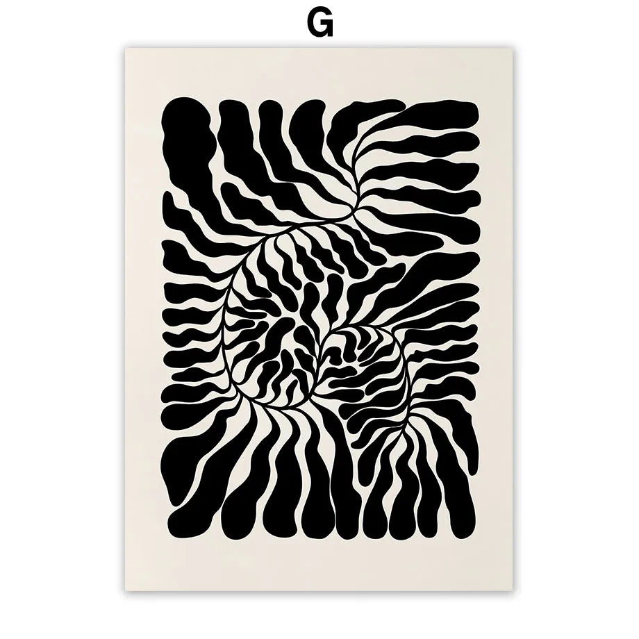 1pc frameless Canvas painting Abstract Boho Leaves Lines Face Heart Sun Posters And Prints Canvas Painting Nordic Wall Art Pi Peaceful Pleasures Health and Wellness G 50x70cm Unframed