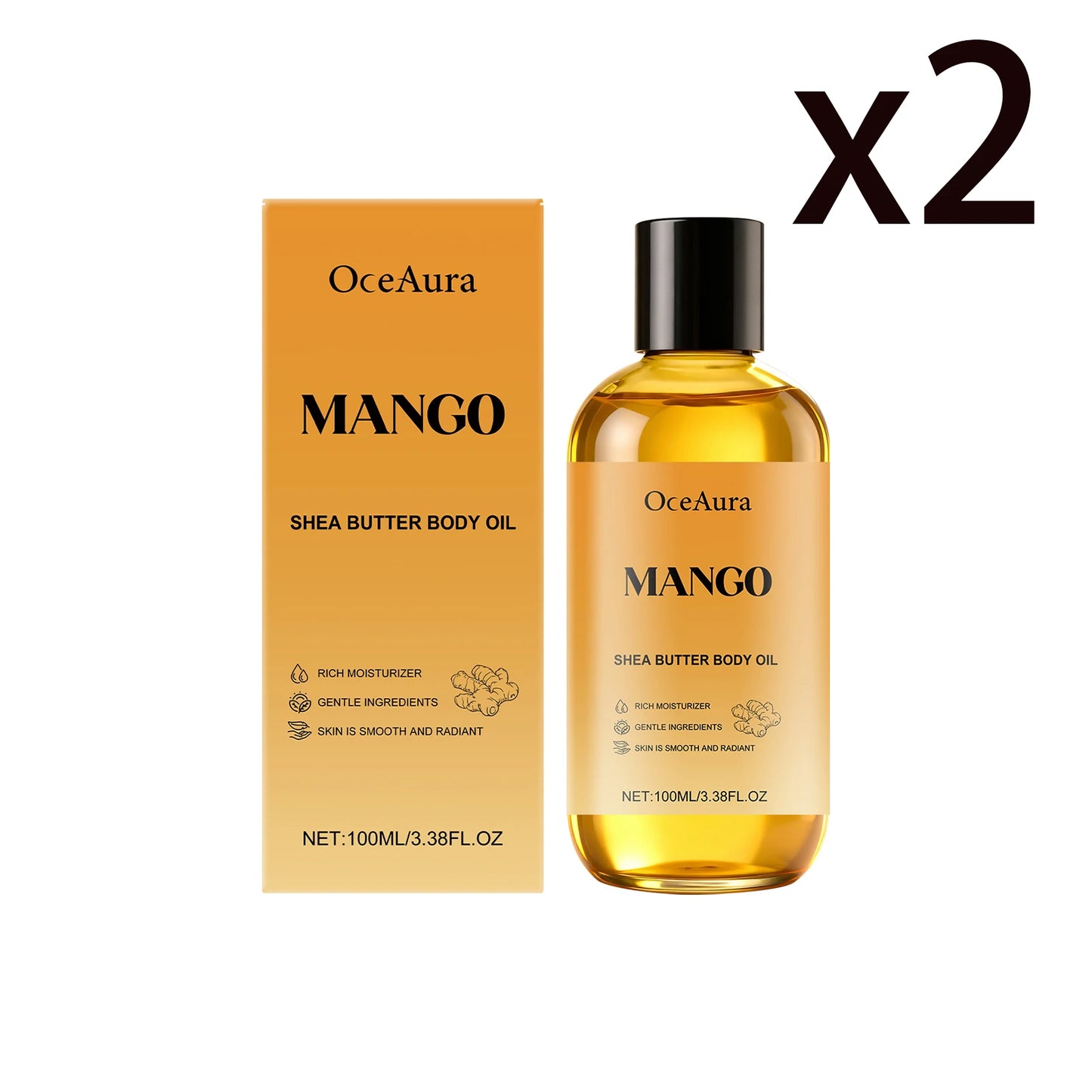 OceAura Mango Shea Butter Body Oil | Deep Hydration 100ml