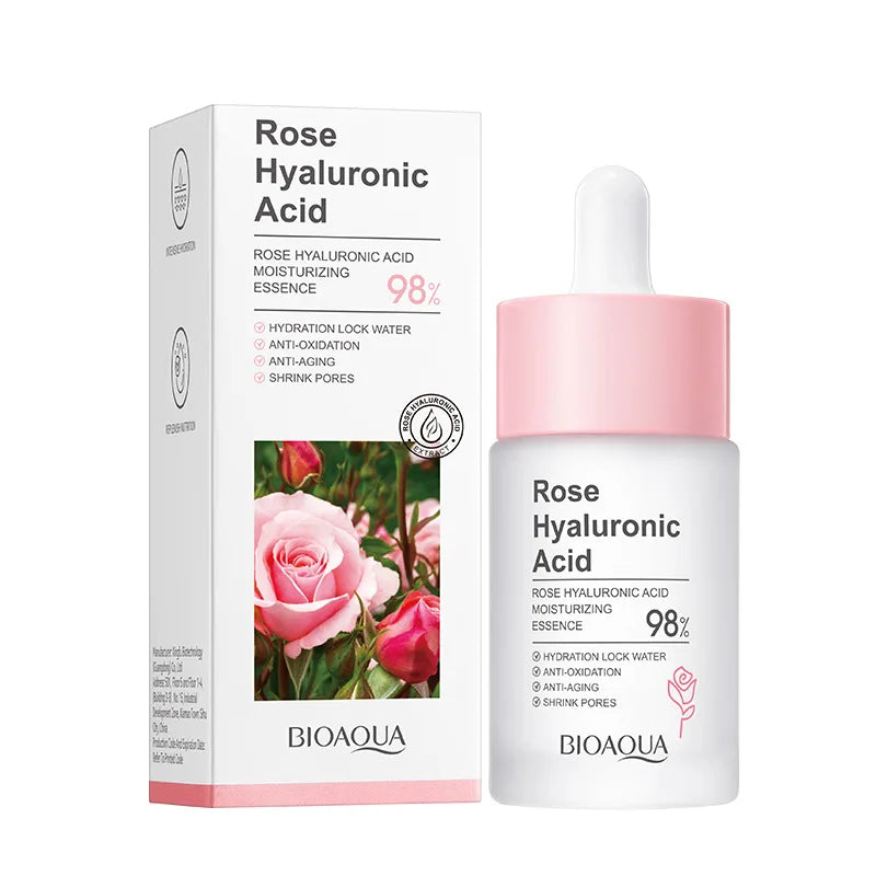 BIOAQUA Rose Hyaluronic Acid Facial Essence 30ml – Hydrating Serum