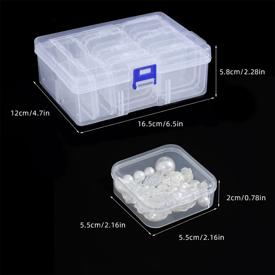 Transparent Plastic Storage Box – 14 or 30 Compartment Organizer