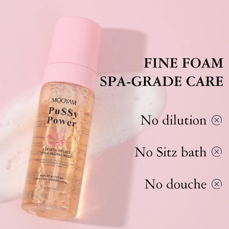 Crystal Infused Yoni And Vaginal Wash Private Clean Balanced Gently Moisturize Shower Gel, Feminine Prevent Dryness Healthy Care Peaceful Pleasures Health and Wellness