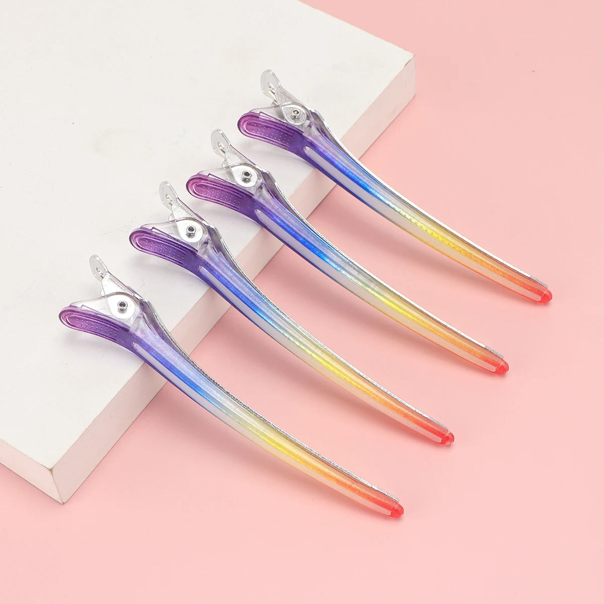 4/6/10/12Pcs Professional Hairdressing Hairpins Rainbow Colors Sectioning Cutting Hair Clamps Barber Hair Clips Styling Tools Peaceful Pleasures Health and Wellness