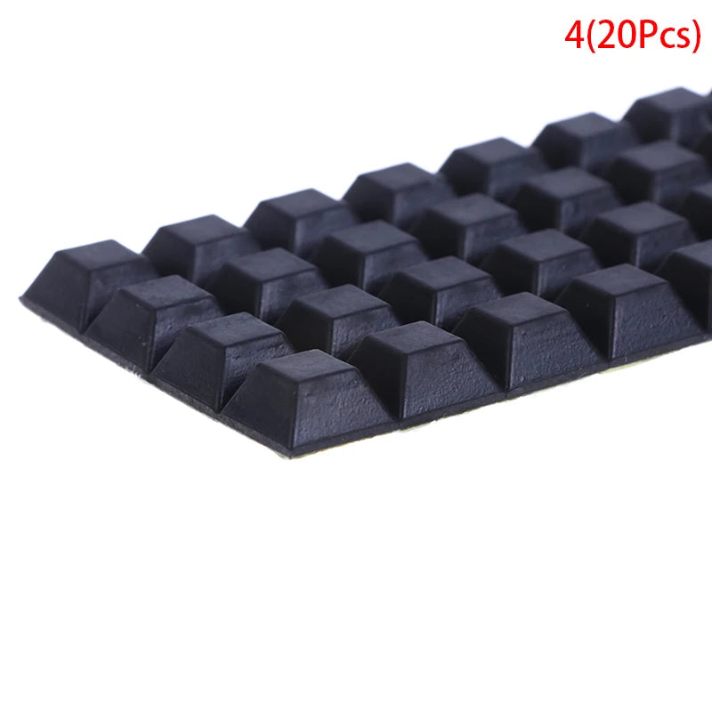 40-Pack Square Self-Adhesive Rubber Bumper Pads | Furniture Feet