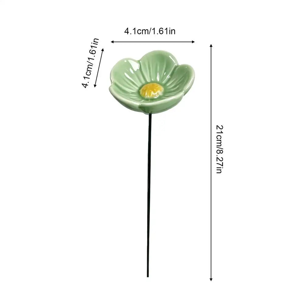 Ceramic Bee Watering Station | Flower Garden Stake Décor