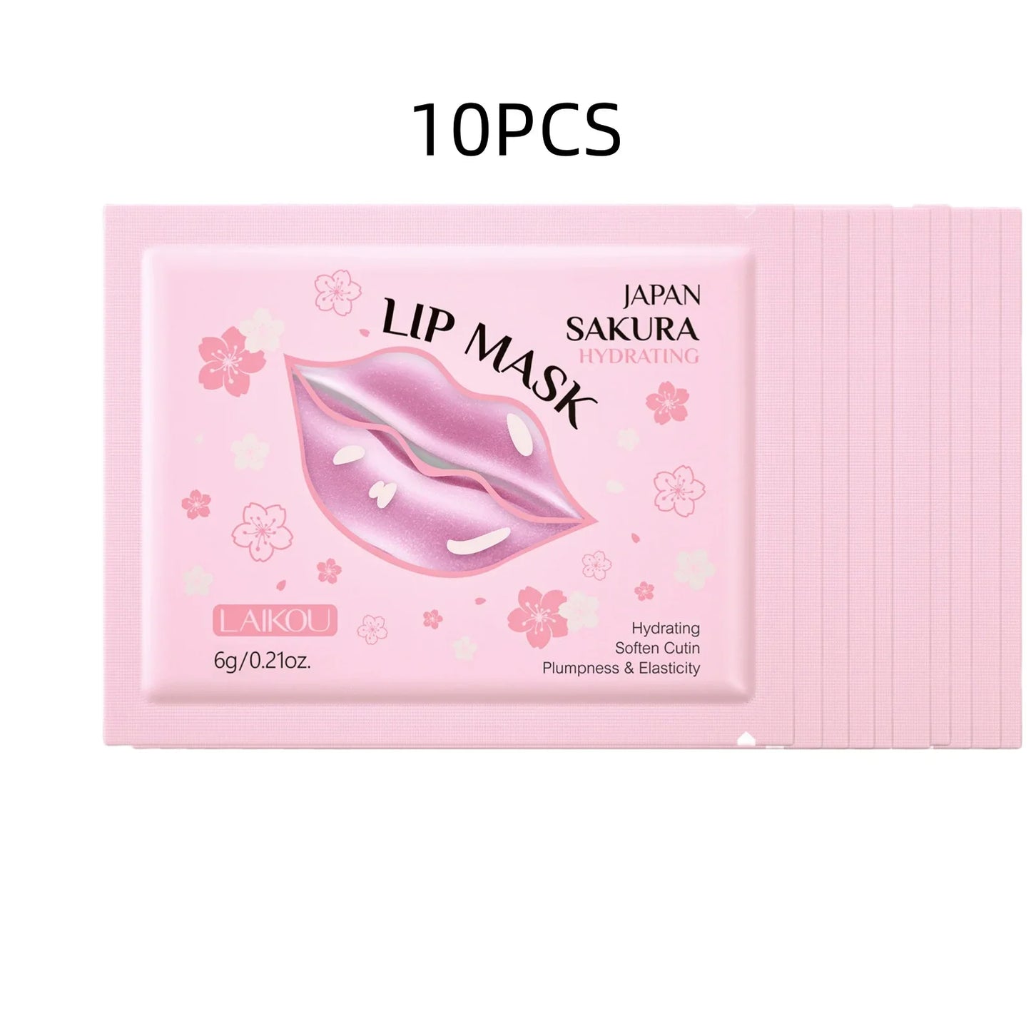 LAIKOU Sakura Collagen Lip Mask – Hydrating & Plumping Gel Pads