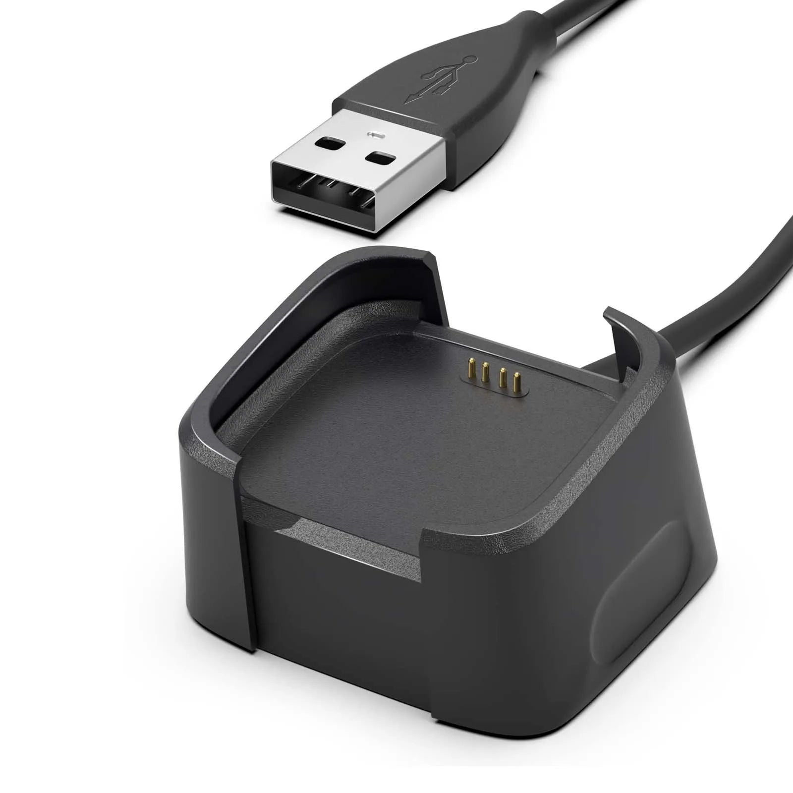 USB Charger for Fitbit Versa 2 Charger Dock Replacement Smartwatch Charging Cable Stand(not for Versa/Versa Lite/Versa Se) Peaceful Pleasures Health and Wellness black