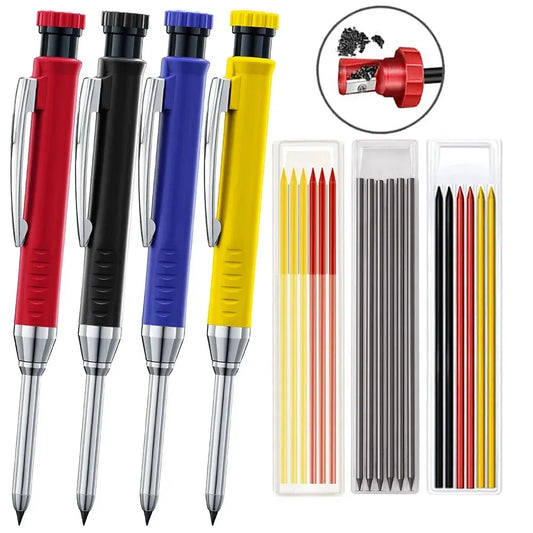Carpenter Mechanical Pencil & Sharpener – 2.8mm 3 Color Refills Carpenter Mechanical Pencil Peaceful Pleasures Health and Wellness