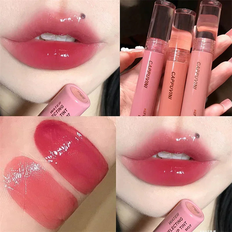 6-Color Mirror Lip Gloss | Waterproof Long-Lasting K-Beauty