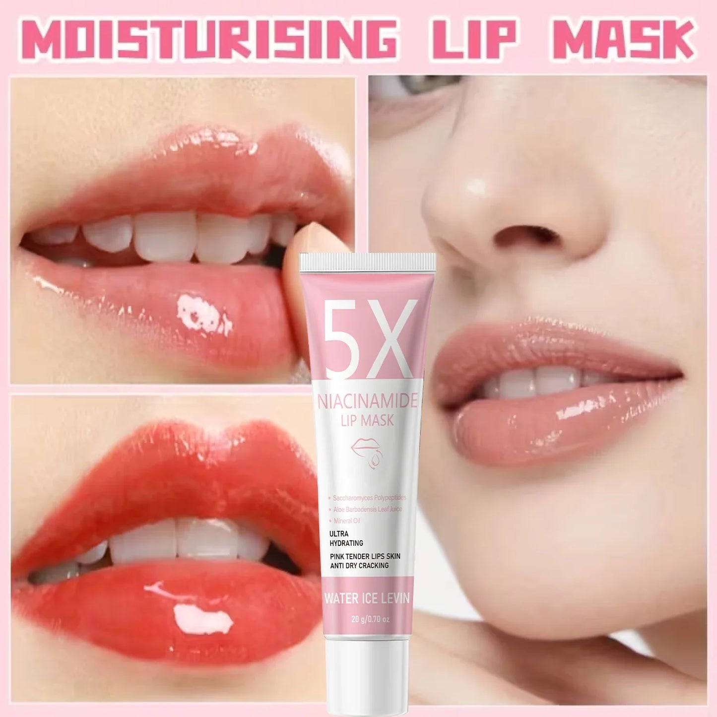5X Niacinamide Lip Mask – Hydrating Polypeptides & Aloe | 20g