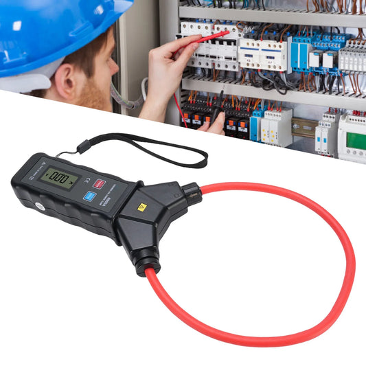 AC Current Clamp Meter Strong Anti Interference Backlit LCD Display Peak Hold Flexible Coil Current Clamp Meter for Industrial Peaceful Pleasures Health and Wellness