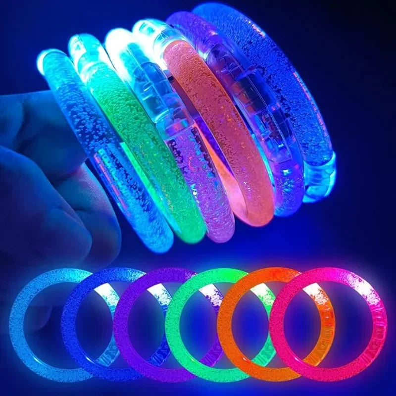 LED Acrylic Glow Bracelets | Halloween & Party Favors 1–100 PCS