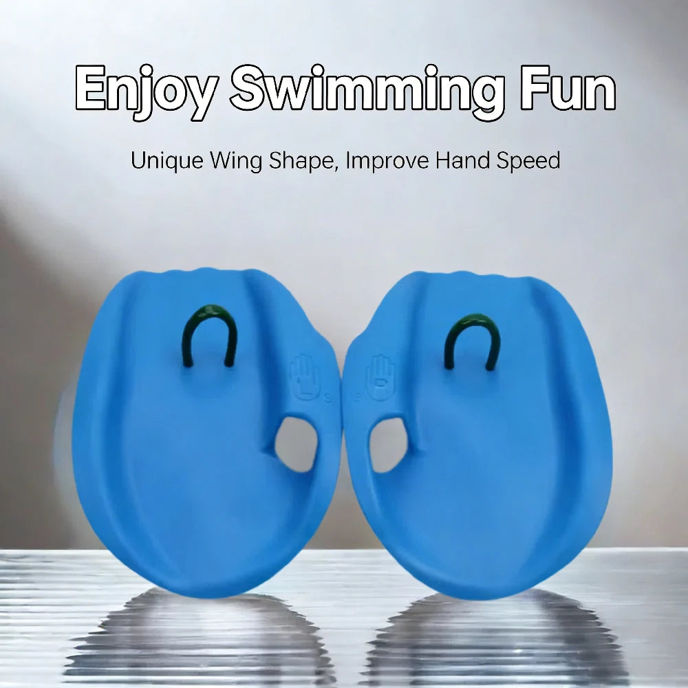 WEFITON1Pair Swimming Hand Paddles - Build Strength & Technique, Finger Holes Design for Freestyle & All Strokes Peaceful Pleasures Health and Wellness