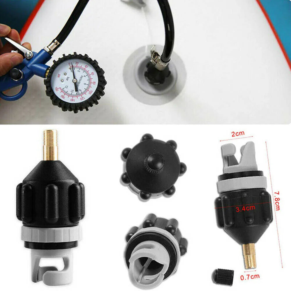 Pump Adapter Inflatable Boat Air Valve Adaptor Paddle Board for Canoe Kayak Inflatable Boat Air Valve Adaptor Orange/Black Peaceful Pleasures Health and Wellness