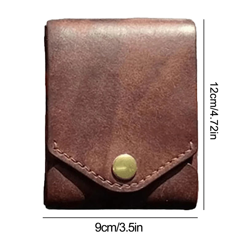 Slim Leather Card Holder Wallet with Pen Slot | Minimalist