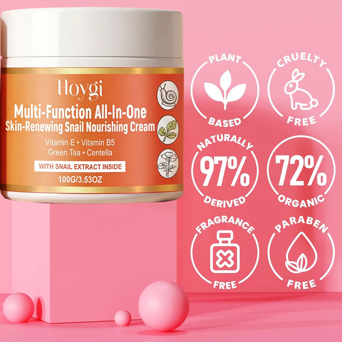 Snail Mucin Moisturizer Cream Korean Skin Care Day & Night Snail Repair for Face Beauty Anti Aging Facial Skincare Peaceful Pleasures Health and Wellness