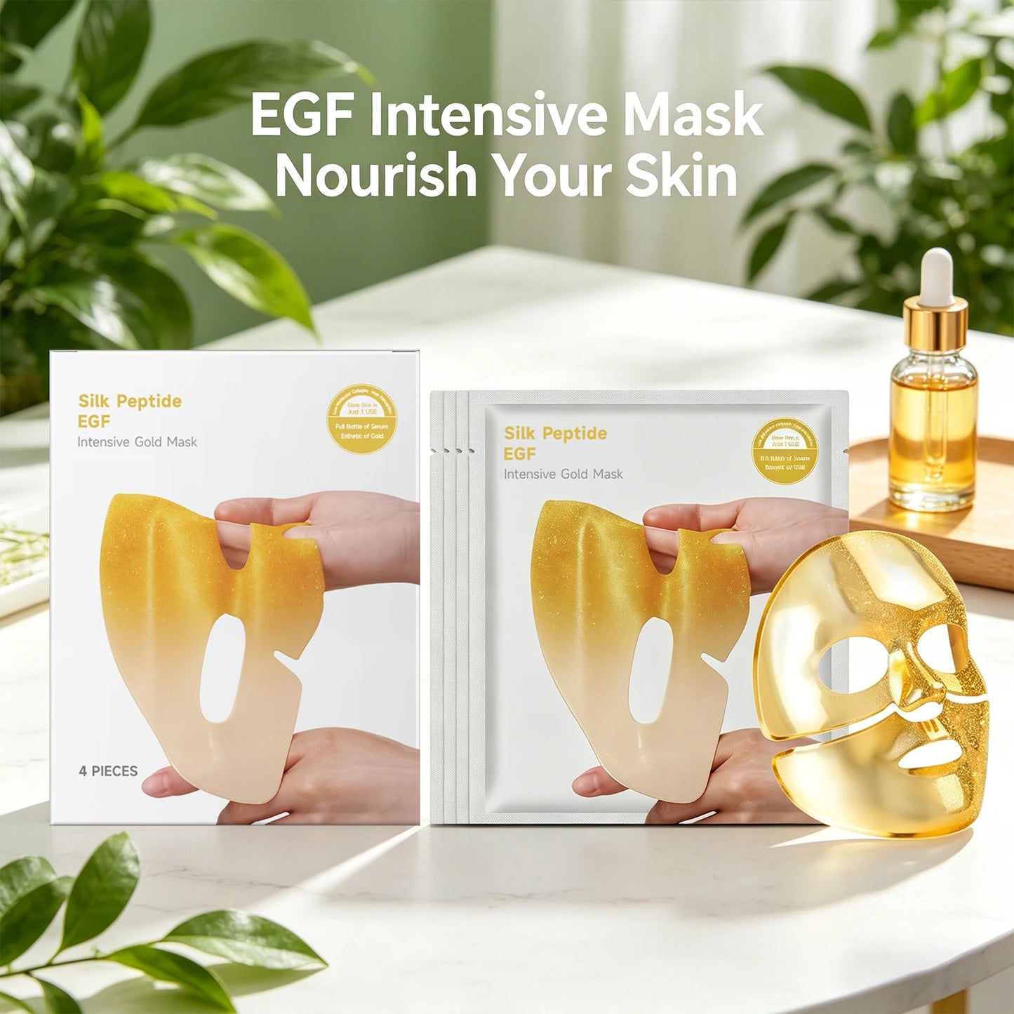 Collagen Intensive Gold Mask Moisturizing Sculpted Facial Contour Soothing Skin Discomfort Enhance Skin Radianc Firm Face Mask Peaceful Pleasures Health and Wellness