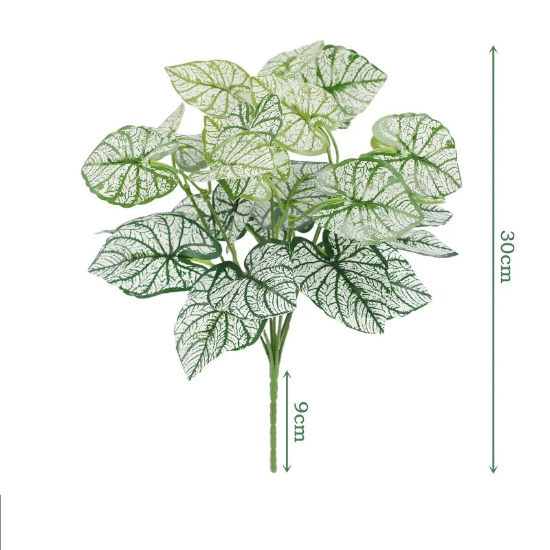 Artificial Silk Leaf Bundle – Fake Plants for Wedding & Home Decor