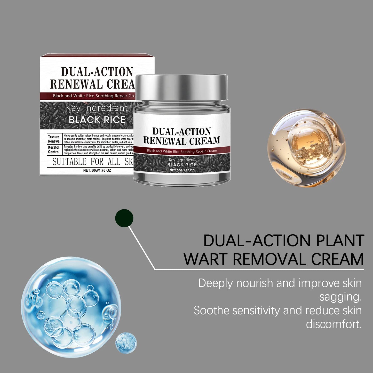 Korean Black Rice Exfoliating Brightening Body Cream 50g