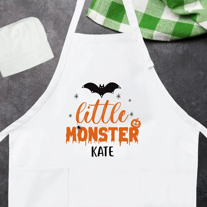 Personalized Little Monster Kids Halloween Apron | Boys & Girls
