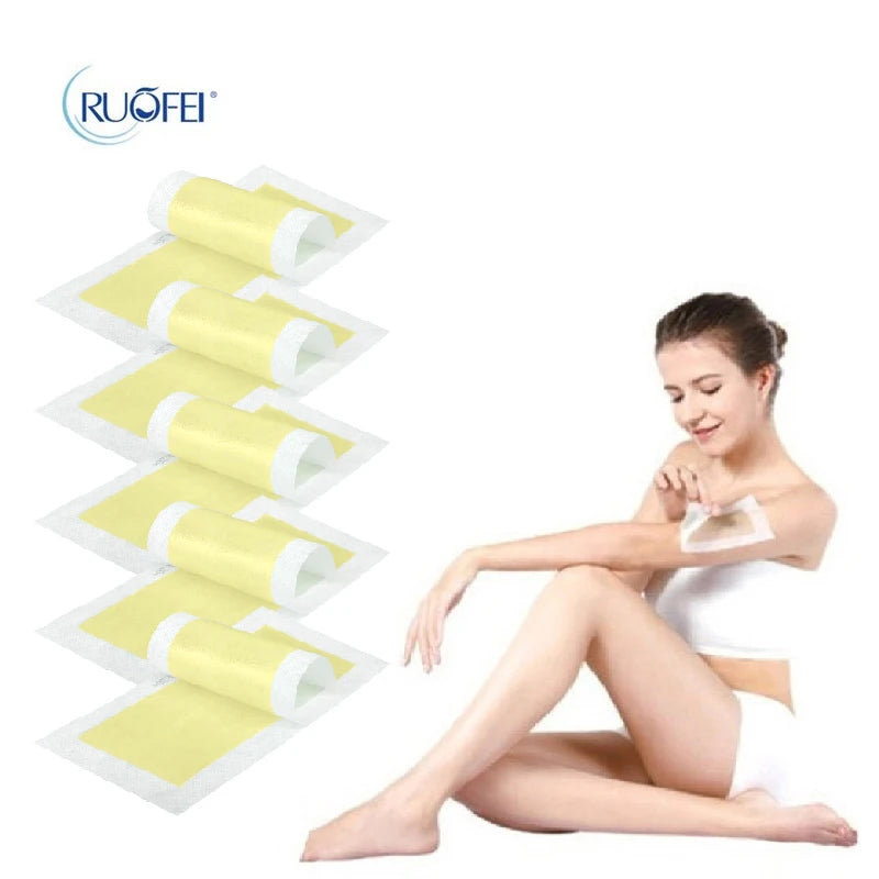 10-Pack Hair Removal Wax Strips – Legs, Body & Face
