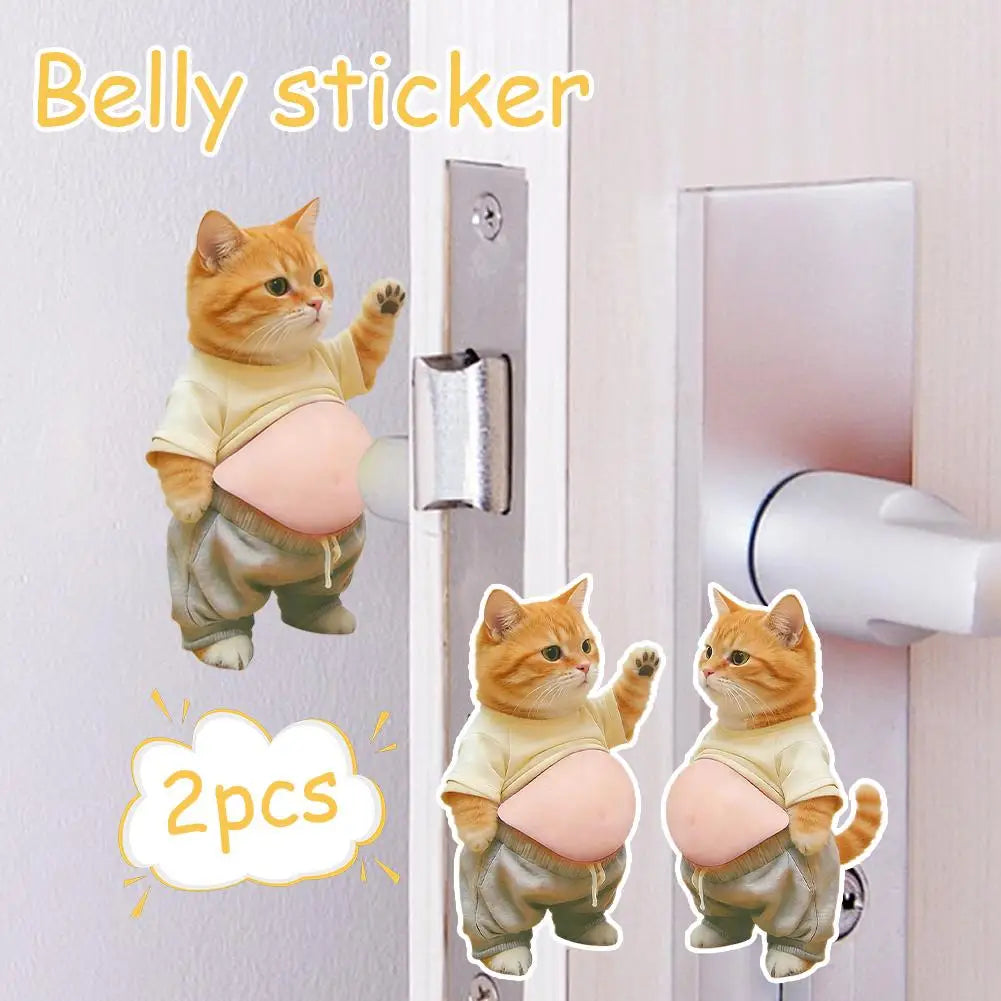 3D Big Belly Silicone Decor Stickers Playful Touchsqueeze Toy Car
