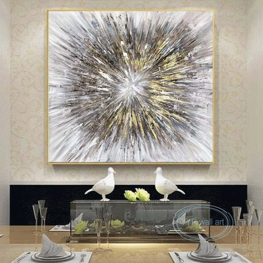 Unique Abstract Art Design Painter Handmade Oil Painting Canvas Wall Artwork Living Room Bedroom Home Decor Poster Acrylic Mural Peaceful Pleasures Health and Wellness