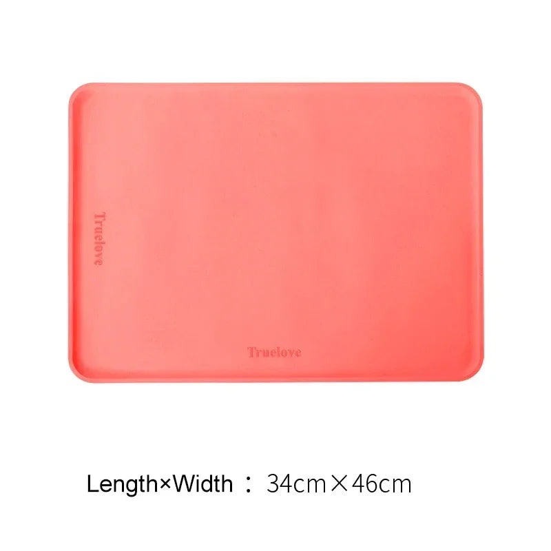 Truelove Silicone Pet Feeding Mat – Waterproof & Non-Slip TLX3111 Peaceful Pleasures Health and Wellness Red 46-34CM China Mainland