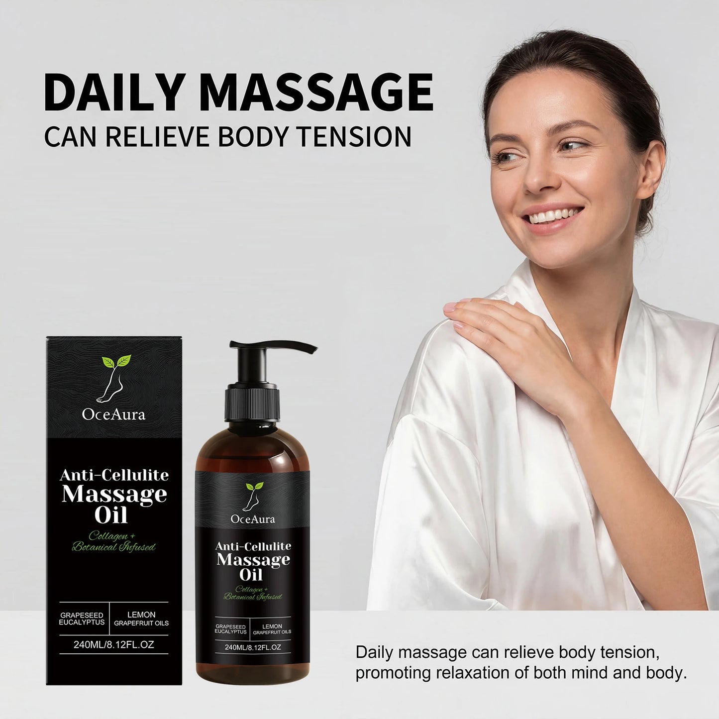 OceAura Collagen Anti-Cellulite Body Oil – Firming & Nourishing