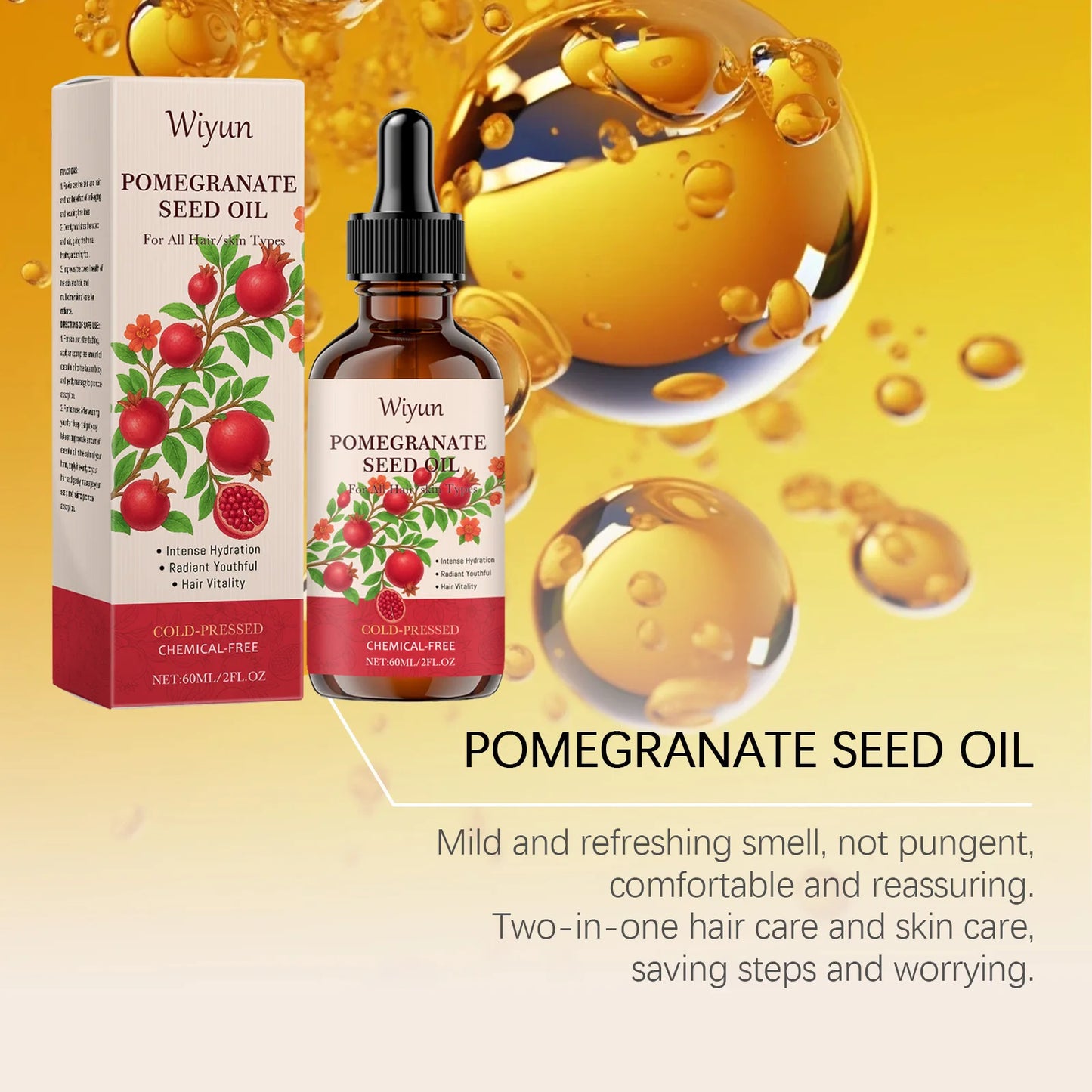 WIYUN Pomegranate Seed Body Oil – Hydrate, Firm & Nourish 60ml