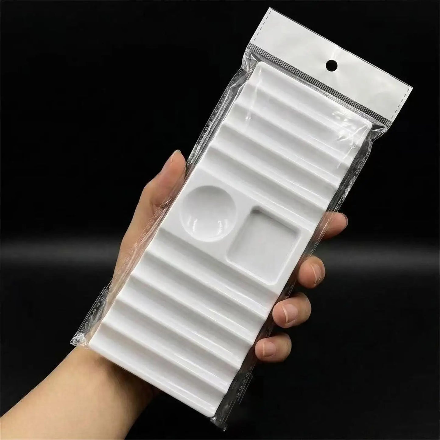 Nail Brush Holder – 10-Compartment Organizer & Color Palette