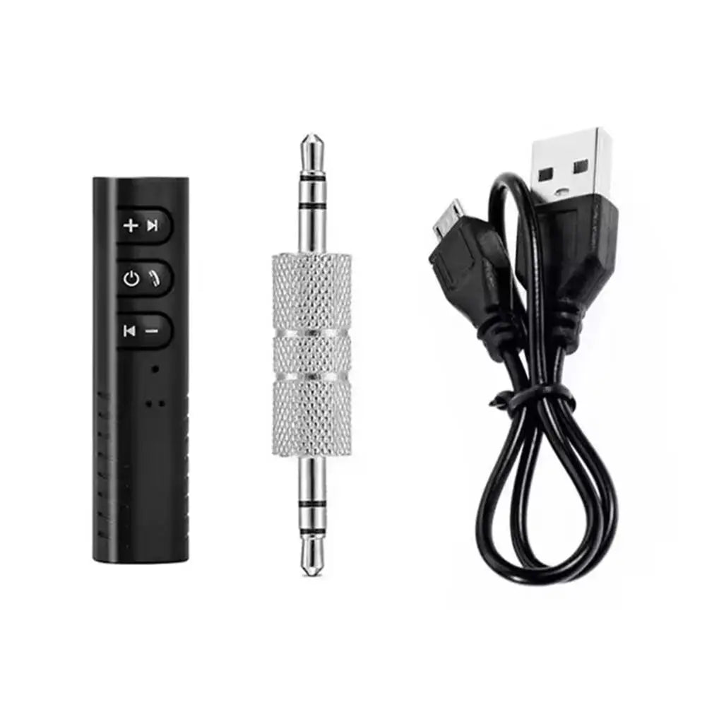 Wireless BT Compatible 5.0 Receiver Transmitter Adapter 3.5mm Jack For Car Music Audio Aux Headphone Reciever Handsfree Reciever Peaceful Pleasures Health and Wellness Black