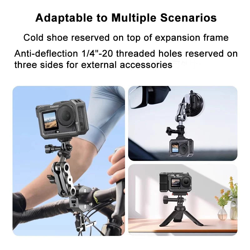 Quick-Shot Street Grip Vlog Holder Combo Camera Grip Holder For Dji Osmo Action6 Camera Rabbit Cage Camera Accessories Peaceful Pleasures Health and Wellness